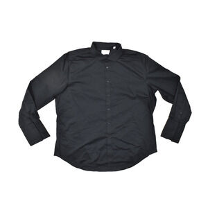 Calvin Klein Men's Black Infinite Wrinkle Free Slim Fit Dress Shirt 19